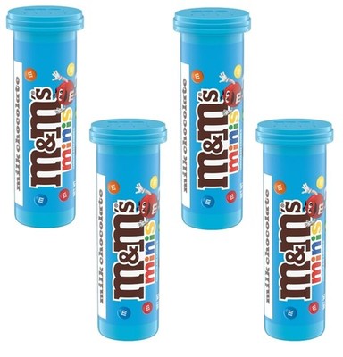 M and Ms Minis Chocolate Candy Tubes Assortment Snack Treat Pack