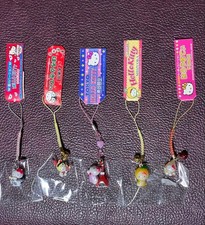 Sanrio Hello Kitty Local Strap Set 5pcs Unopened Rare 20Yrs Old LE