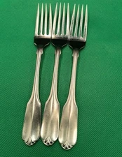 Set of 3 Wm A Rogers Oneida Ltd SATIN GLORIA pattern stainless dinner forks