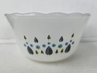 Vintage Fire-King Milk Glass Custard Cups Swiss Chalet Alpine Set of 4 VEUC