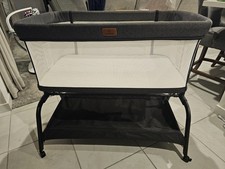 Baby Bedside Sleeper Bassinet with Mattress and Storage Basket