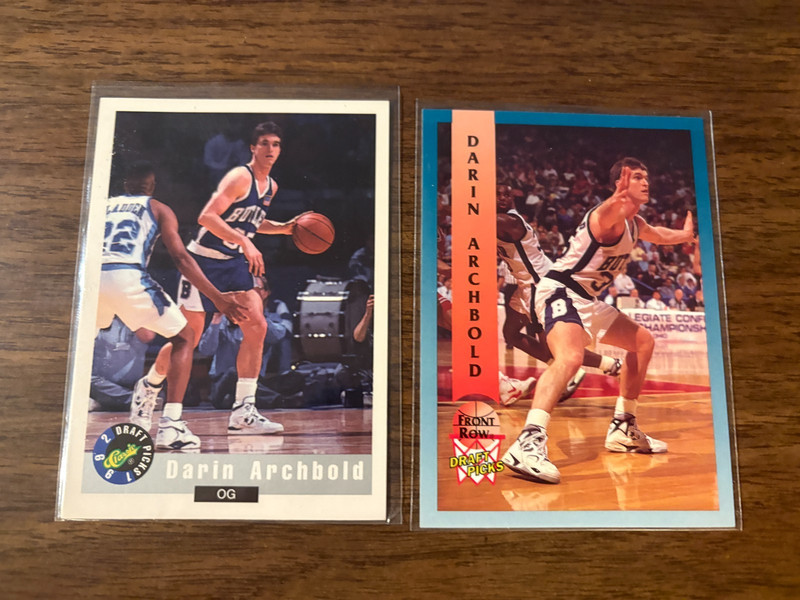 Darin Archbold 2 Rookie lot 1992 Classic Draft #14 Front Row #2 Butler RC