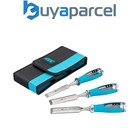 Ox Tools 3 Piece Woodworking Chisel Set 13mm 19mm 25mm Striking Cap OX-P371203