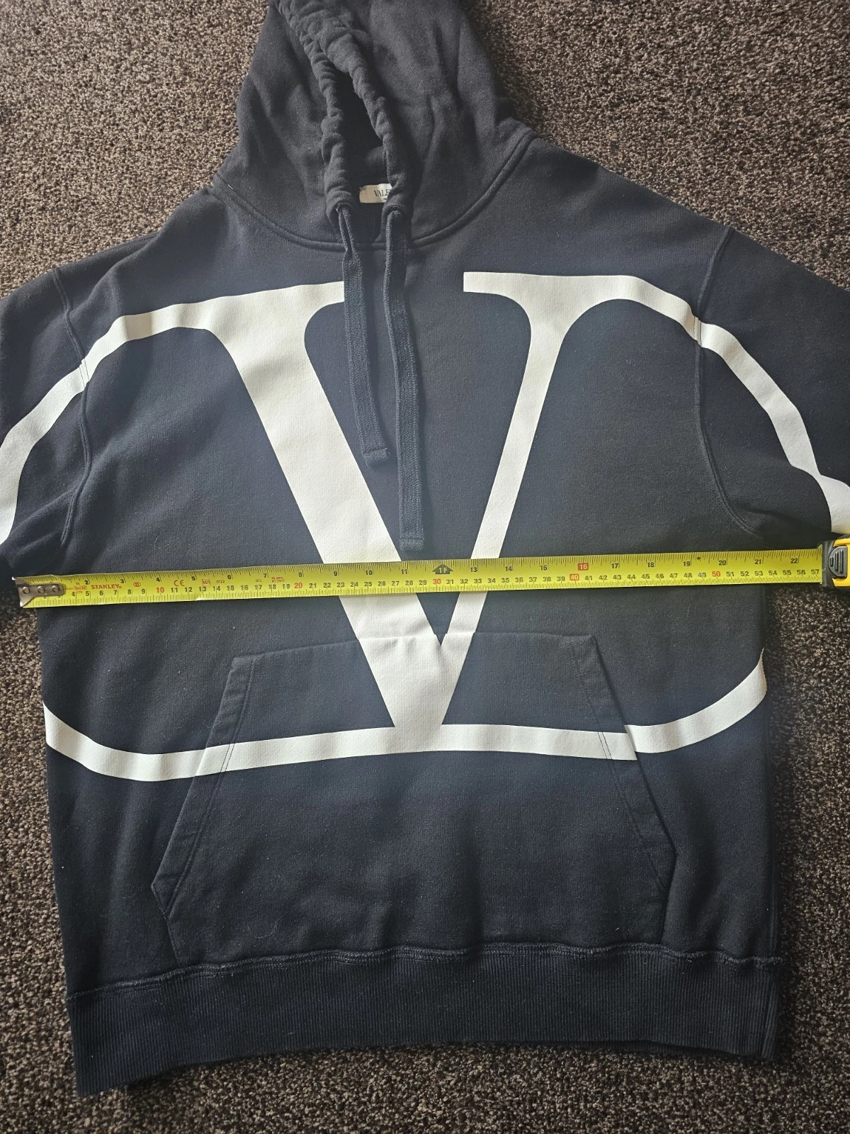 Felpa con cappuccio Valentino Garavani VLTN nera taglia M