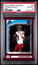 2024 Panini Clearly Donruss - Rated Rookie Jayden Daniels #52 - PSA 10