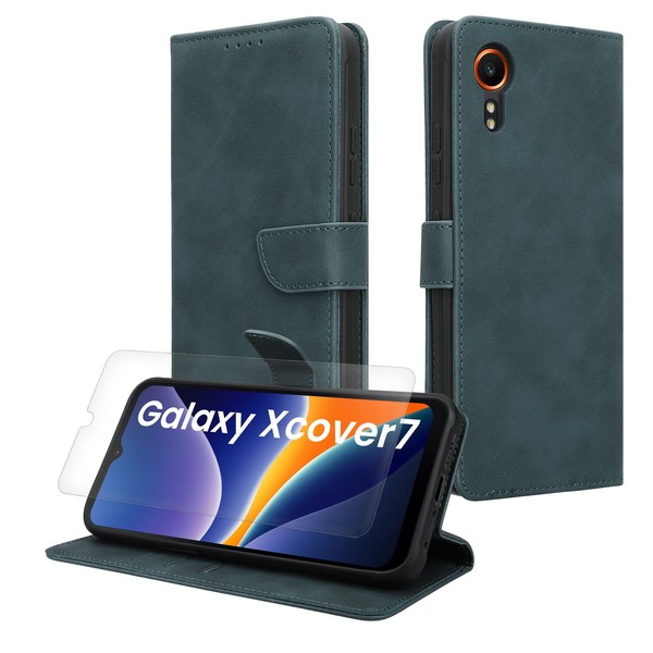 Kunstleder HandyhüLle FüR Samsung Galaxy Xcover7 HüLle Brieftasche-image