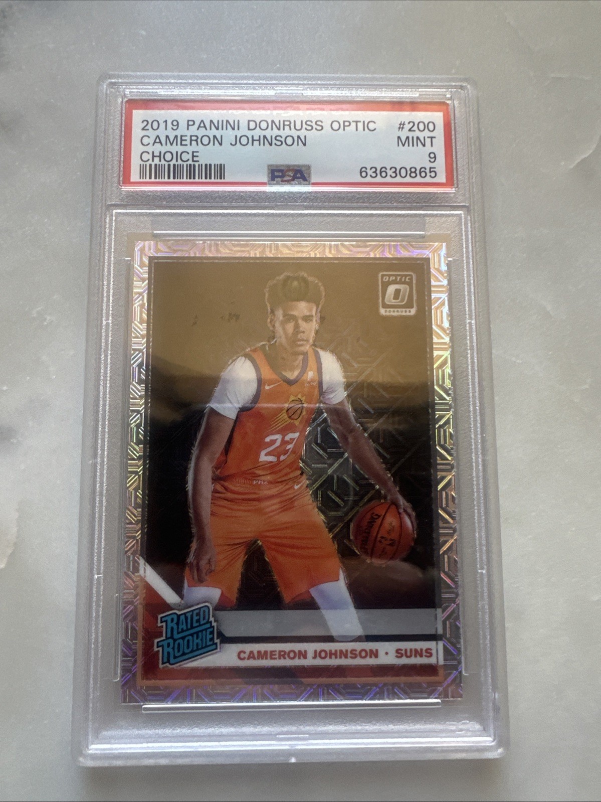 Cameron Johnson 2019 donruss optic #200 choice SP rookie prizm PSA 10