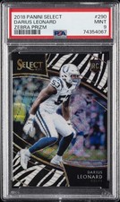 2018 PANINI SELECT ZEBRA PRIZM #290 DARIUS LEONARD PSA 9