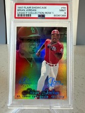 1997 Flair Showcase 'Legacy Collection' Row 1 Brian Jordan #56 /100 Graded PSA 9