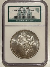 1880 P Morgan Dollar NGC MS63 Better Date Morgan from the Binion Collection