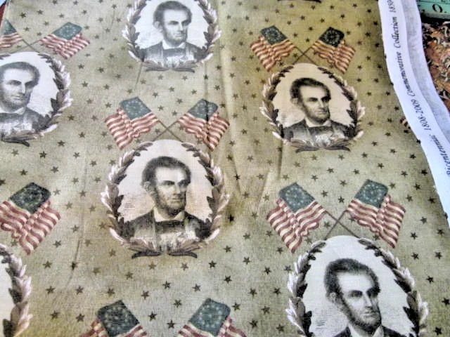 F6391, Lincoln Bicentennial Stoff von Windham, 1808-2009, 1 7/8 Yard,