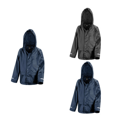 Result Core Core Junior Regenjacke - komplett getapte Nähte, reflektierendes Bündchen