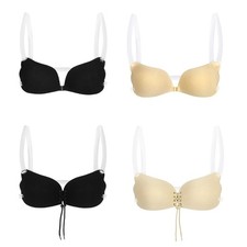 Adhesive Bra Invisible Strapless Sticky Push up Silicone Bra for Backless Dress
