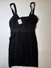 Free People Black Mini Corset Bodycon Dress, Women’s Size M NWT $78 Whimsigoth