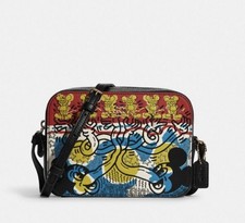 NWT Coach Mini Jamie Camera Bag With KH MKY Chalk Black Multi C6906