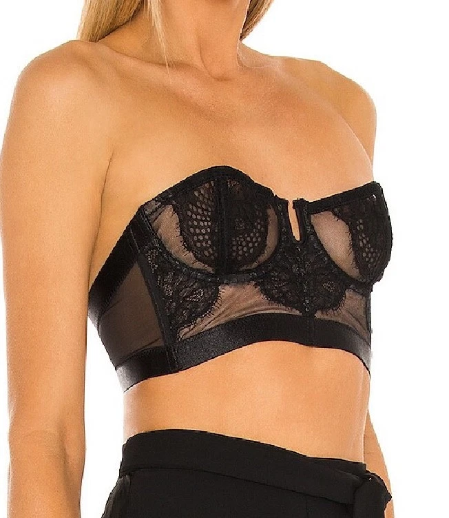 Sujetador sin tirantes Thistle and Spire MIRAGE NEGRO encaje 34A-36D ELIGE TALLA CORREAS INC Foto 2 de 3