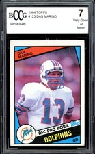 1984 Topps #123 Dan Marino Rookie Card BGS BCCG 7 Very Good+. rookie card picture