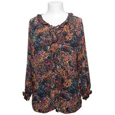 The Pioneer Woman, Bluse, Größe: M, Schwarz/Mehrfarbig, Polyester, Blumen #IxP