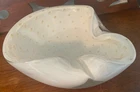 Murano MCM Alfredo Barbini White & Gold Bullicante Art Glass Bowl Ashtray
