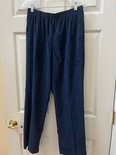 New Alfred Dunner Women's Clasic Fit, Comfort Waist Corduroy Pant, Size 8, Navy
