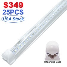 25 Pack 72W 8FT Led Shop Lights Fixtures 8 Foot Led Tube Light 8' Bulbs 6500K