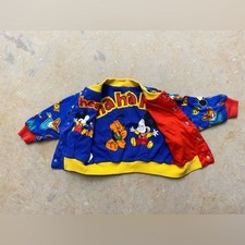 Vintage Disney Mickey Mouse Friends Character Reversible Jacket:Colorblock Y2K