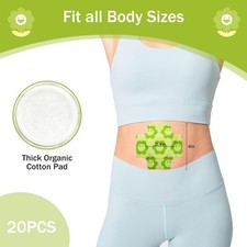 20Pcs Castor Oil Patch for Liver Detox Leakingproof Adhesive Belly Button.