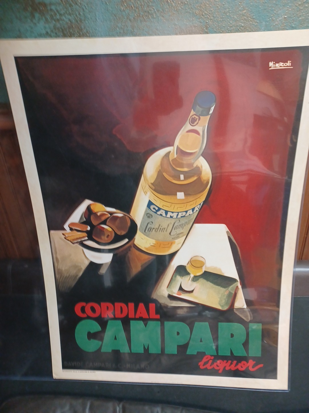 Cordial Campari, 2001 Marcello Nizzoli Art Print Vintage Liquor Bar Poster 32x24