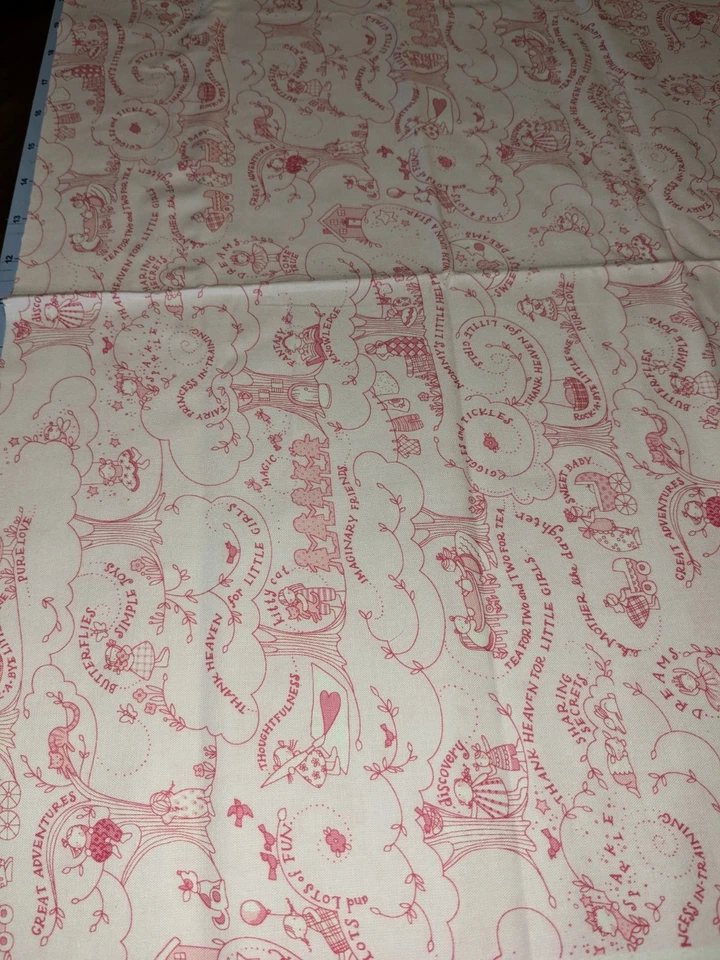 Tela - Lindo Rosa y Blanco "Girls Toile" - Tela Westminster Foto 3 de 4