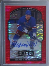 2020 Upper Deck Allure Rookie Red Rainbow /199 Alexis Lafreniere #100 Auto 0zu