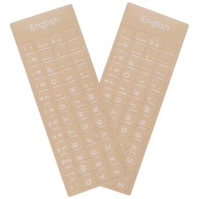 2 Pack Universal English Keyboard Stickers Transparent Background, Transparent B