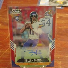 Panini 2021 Chronicles Score Red Zone Auto Kellen Mond #406 Vikings auto /20