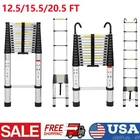 Telescoping Ladder Aluminum Extension Step12.5/15.5/20.5 ft Multi-use Portable