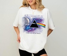 Artemis II Dark Side Of The Moon Prism Space Graphic White T-Shirt