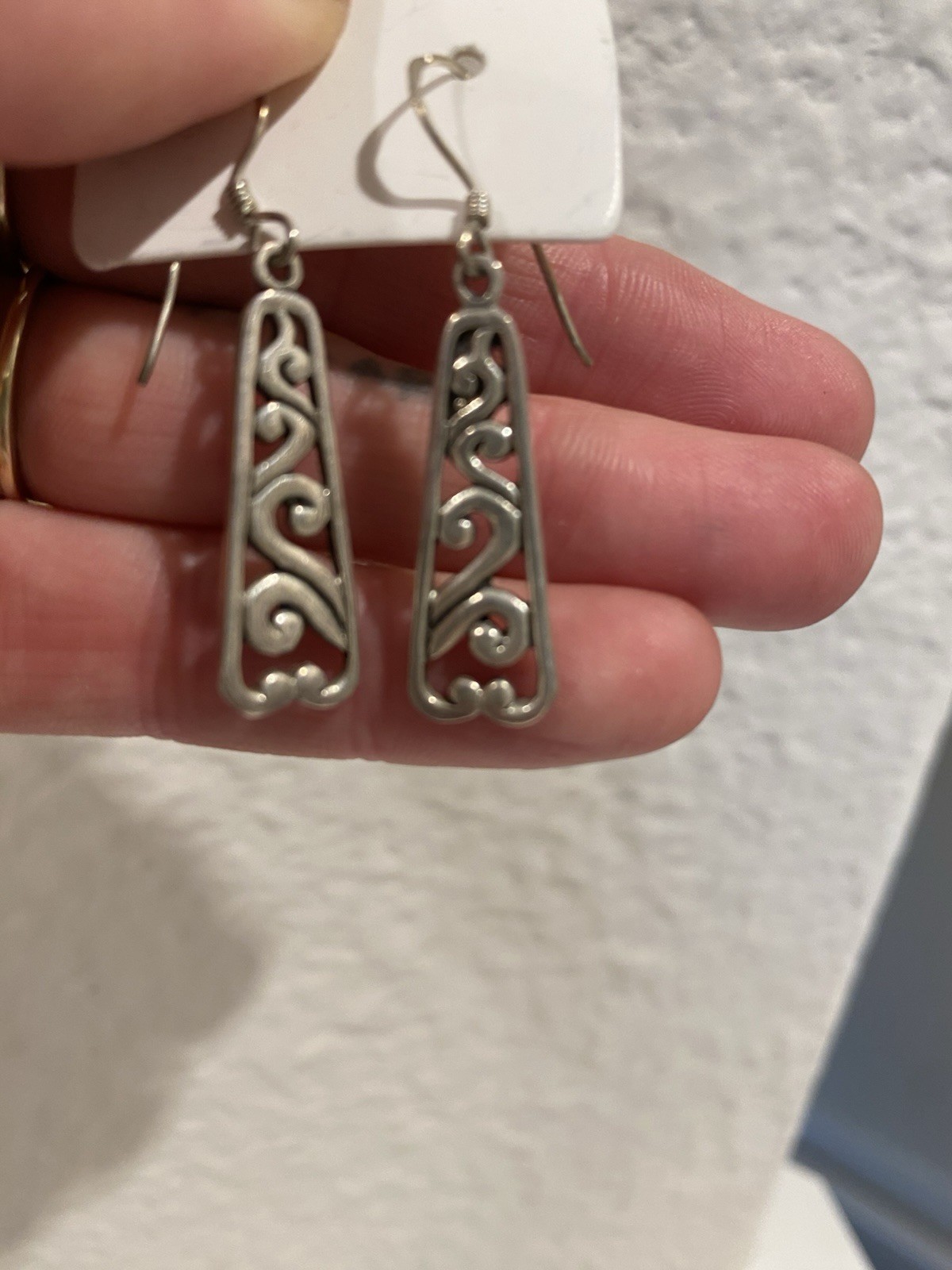 Primrose Sterling Silver  925 Scroll  Dangle Earr… - image 1