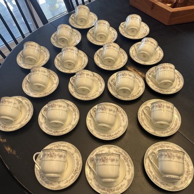 Set Noritake Bone China Shenandoah 9729 Japan 19 Teacup Tea Cups