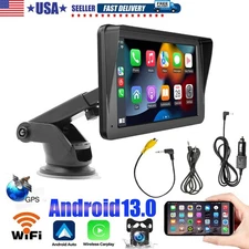 Wireless Android 13 Carplay Car Stereo Radio GPS WIFI Bluetooth Touch Screen 7"