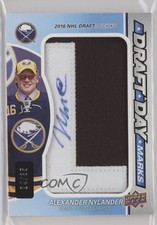 2018-19 SP Game Used Draft Day Marks Rookies 24/35 Alexander Nylander Auto 2d8
