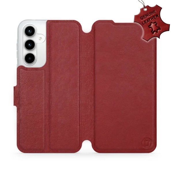 HandyhüLle FüR Galaxy A35 5G Mobiwear Case Cover SchutzhüLle Etui Dunkelrot-image