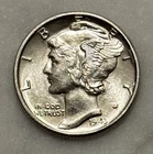 1943-P Mercury Dime - AU - About Uncirculated - 90% Silver
