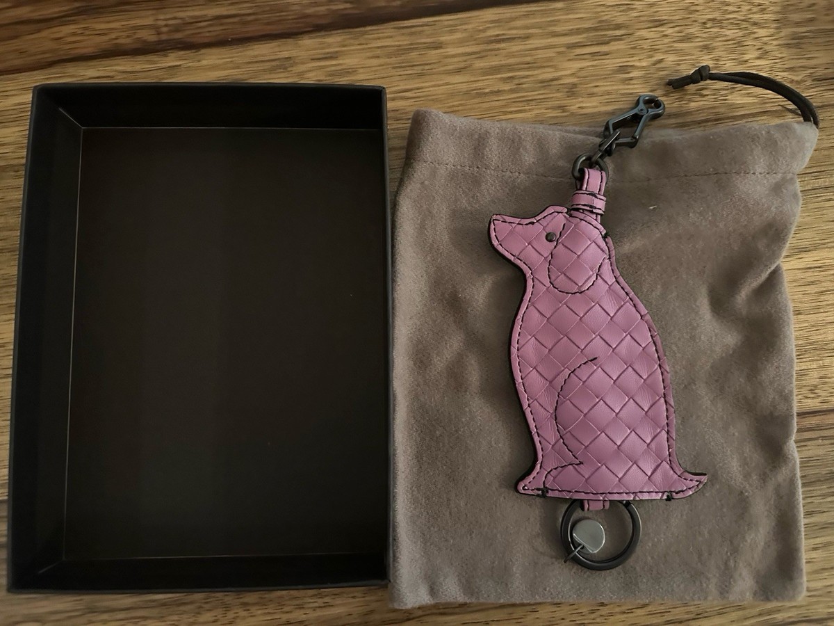 Bottega Veneta Dog Leather Bag Charm Key Ring | eBay