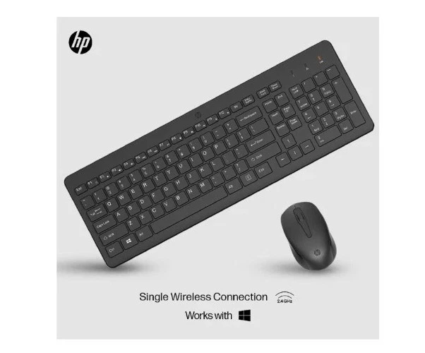 HP 330 Silent Wireless Keyboard & Mouse Combo Ergonomic 2V9E6AA USB Typ-A Black - image 3 of 4