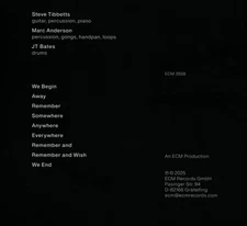 STEVE TIBBETTS - MARC ANDERSON - JT BATES - CLOSE (CD)