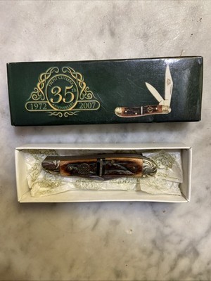 35th Anniversary Frost Peanut Trapper Pocket Knife 35-107 TRB