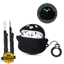 AirPods 4 Case Glow in Dark Anime Ghost Silicone Black Cover