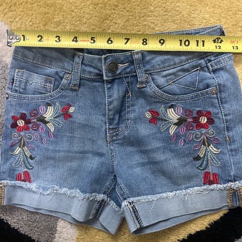 Little Girls Size 10 Denim Stretch Shorts Lot Of 2, Hudson And Vigoss Youth - Picture 8 of 18