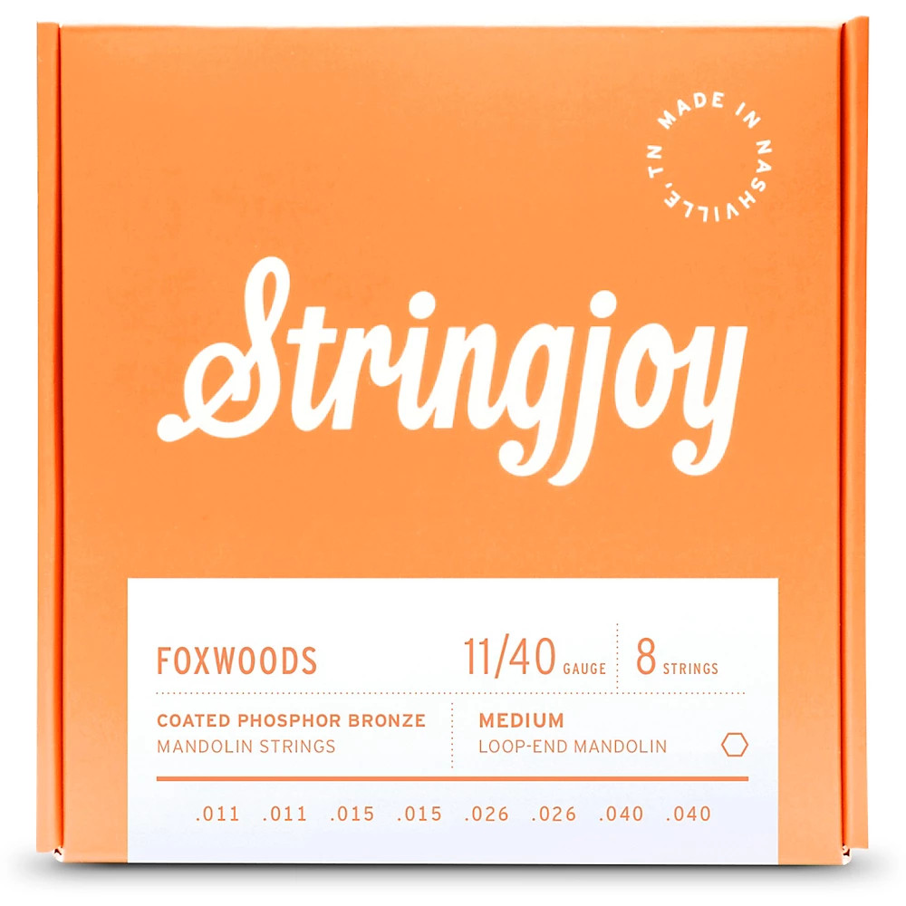 Струны для мандолины Stringjoy Foxwoods из фосфористой бронзы с покрытием (11-40)