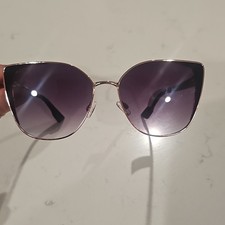 Cat Eye Gold Frame Women's Sunglasses Gradient Purple Lenses 1035398