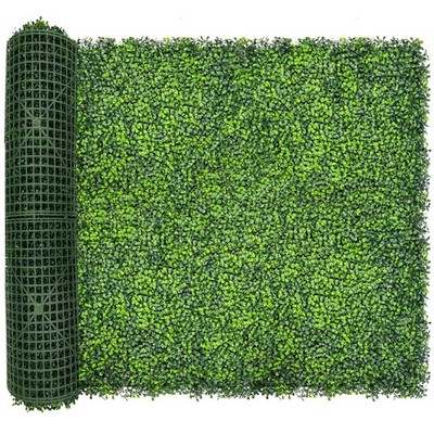 Artificial Ivy Privacy Fence Screen,128''x 48'' (43 SQFT) UV-Anti Faux Boxwood ...
