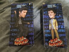 Elvis Presley NECA Head Knockers Bobblehead Set Jailhouse Rock Gold Lame Suit 